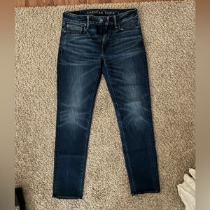 American Eagle Outfitters Men's Dark Blue Slim Jeans